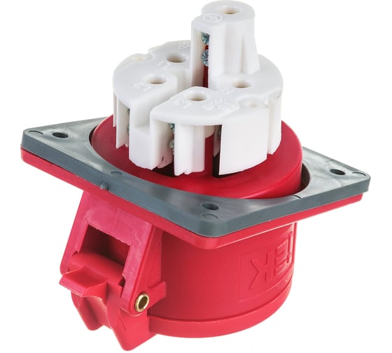 Изображение товара Встраиваемая розетка IEK ССИ-415 16А-6ч/200/346-240/415В 3Р+PЕ+N IP44 MAGNUM PSN42-016-5