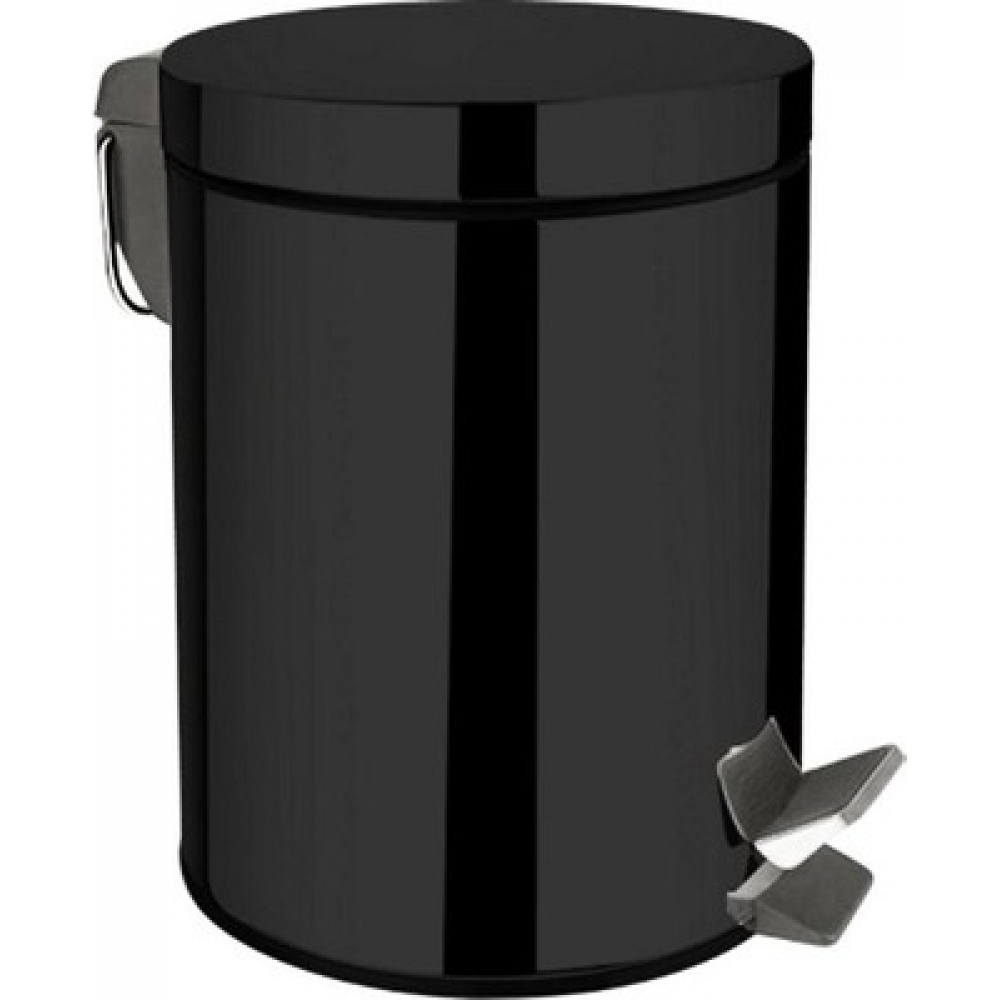 фото Ведро для мусора aquanet 8072mb 5 литров, черный матовый 00241920