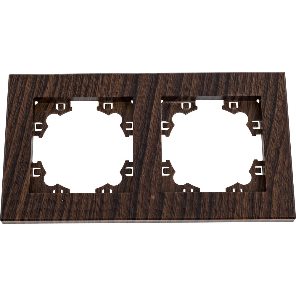Изображение товара Рамка фактурная двухместная серия Афина венге для электропроводки