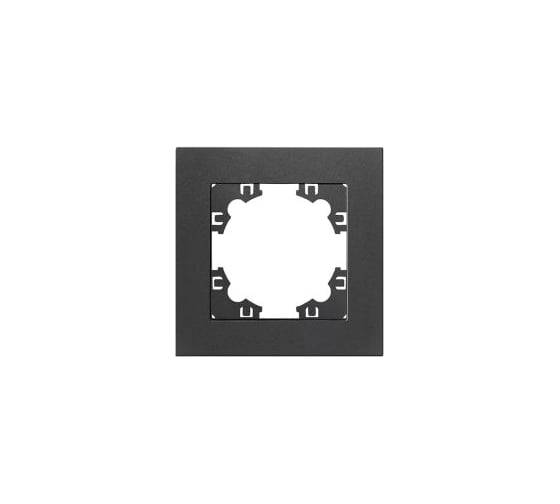 Изображение товара Рамка фактурная одноместная UNIVersal серия "Афина" графит (еврослот) A10053-Gr