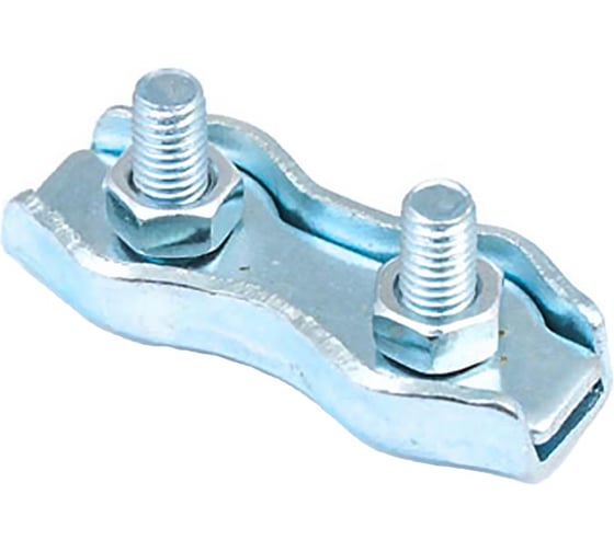 Изображение товара Зажим троса Стройбат Duplex 4мм белый цинк 10 шт 308510