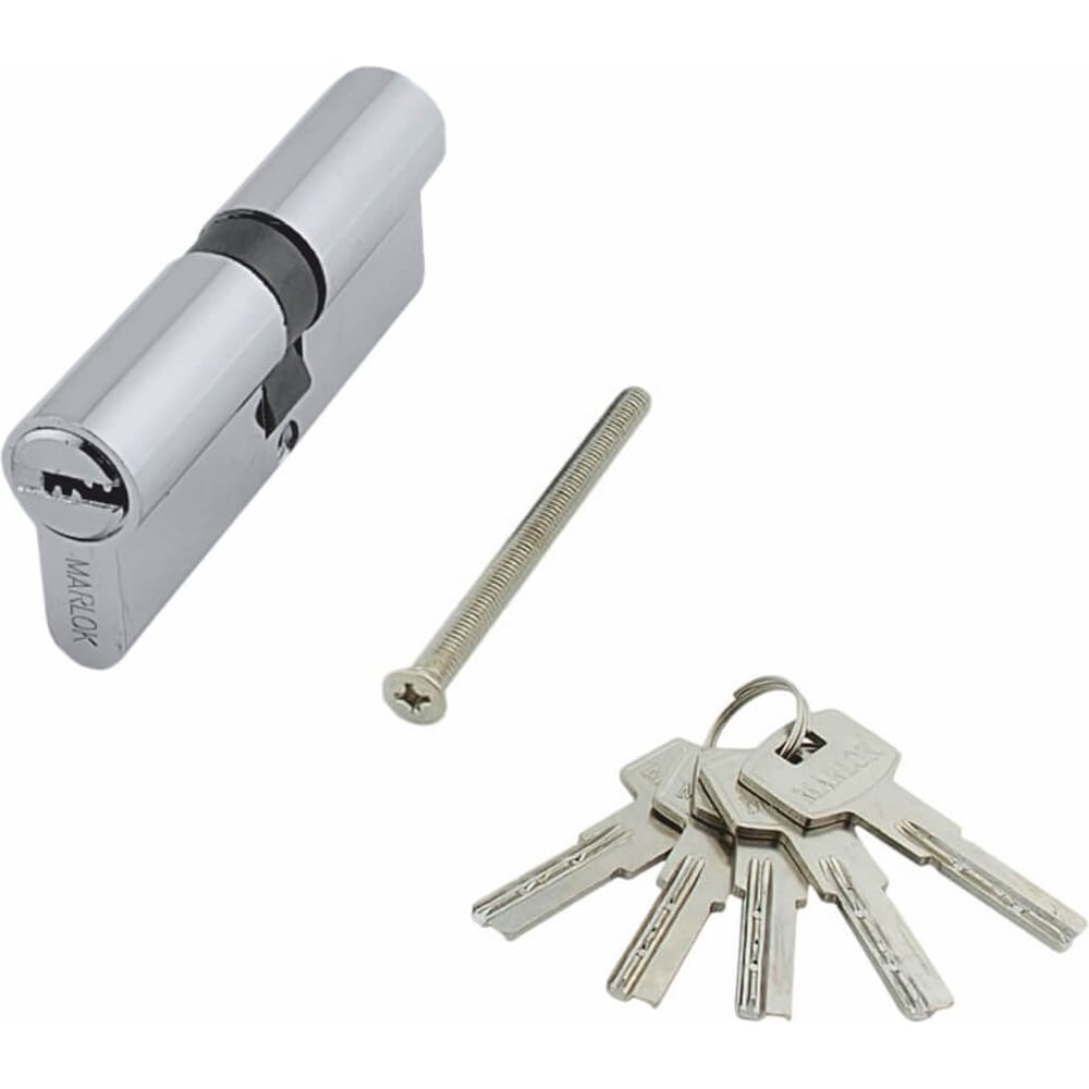 Изображение товара Цилиндр стальной Marlok ЦМ 80(40/40)-5К с перфорированным ключом хром