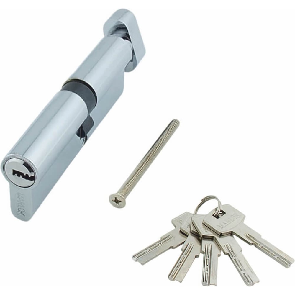 Изображение товара Цилиндр стальной Marlok ЦМВ 90(45В/45)-5К с перфорированным ключом и вертушкой