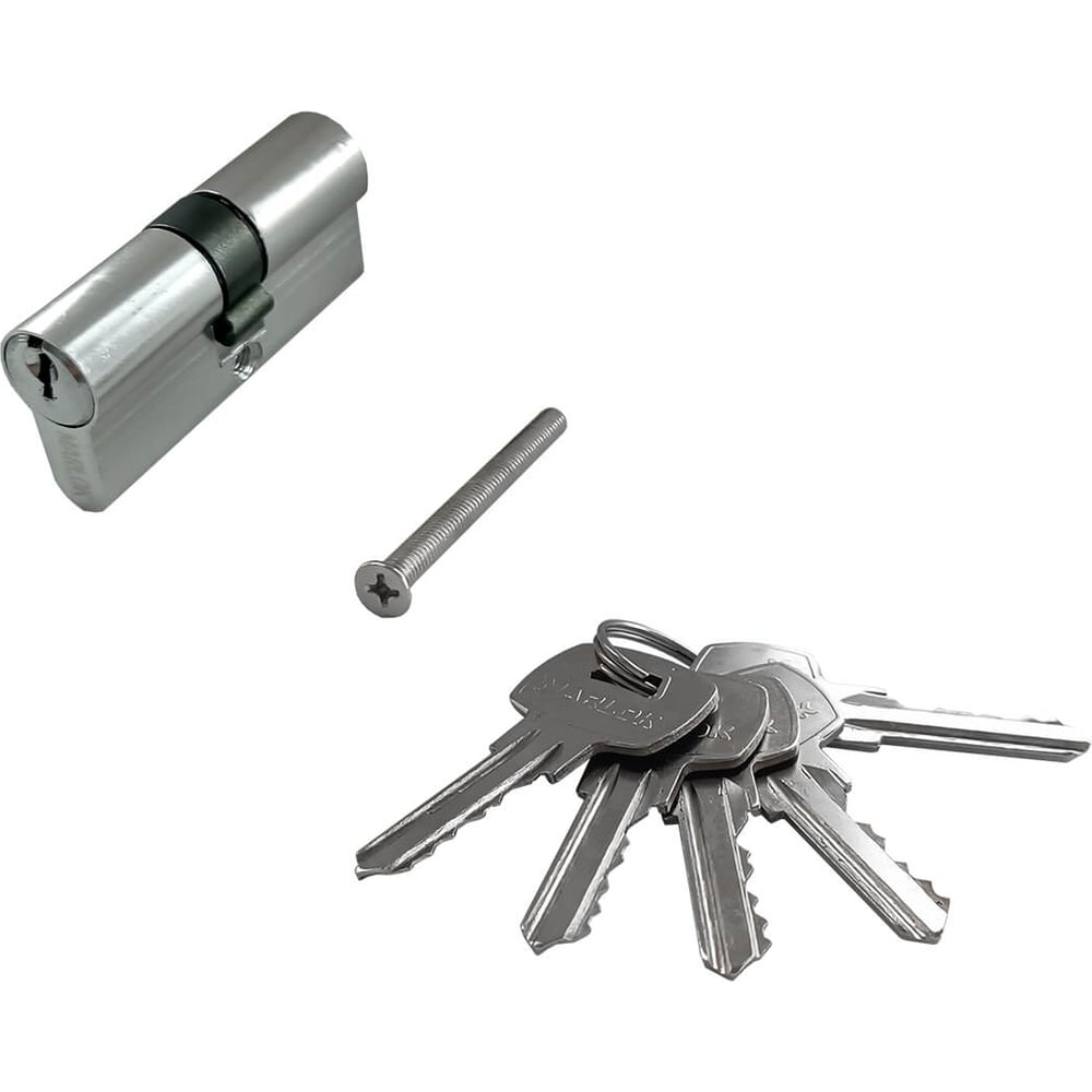 Изображение товара Цилиндр алюминиевый MARLOK ЦМ 68 мм (50/LA02, 50/L76)-5К, английский ключ/ключ, CP хром 015853