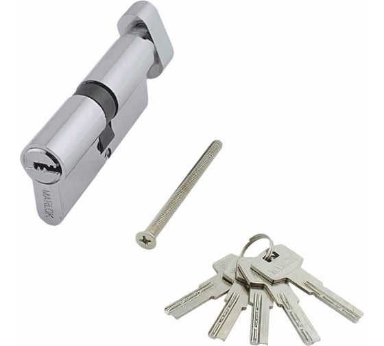 Изображение товара Цилиндр стальной Marlok ЦМВ 80(40/40)-5К, перфорированный ключ/вертушка, СP хром 026335