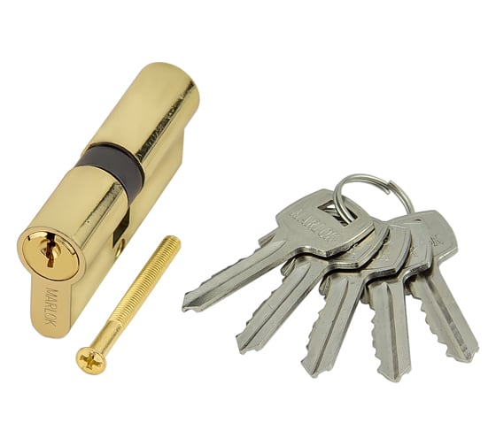 Изображение товара Цилиндр стальной Marlok ЦМ 70(30/40)-5К, английский ключ/ключ, PB золото 028387