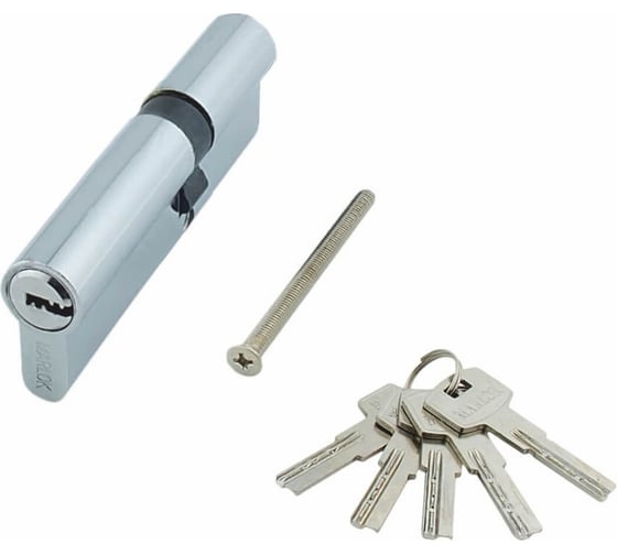 Изображение товара Цилиндр стальной Marlok ЦМ 90(45/45)-5Кперфорированный ключ/ключ СP, хром 036104