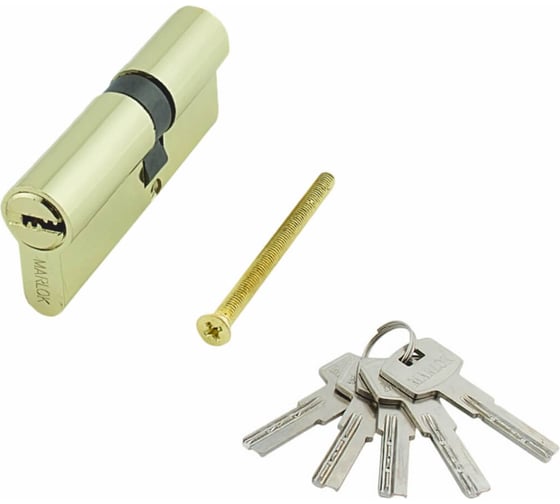 Изображение товара Цилиндр стальной Marlok ЦМ 70(30/40)-5Кперфорированный ключ/ключ РВ, золото 036098