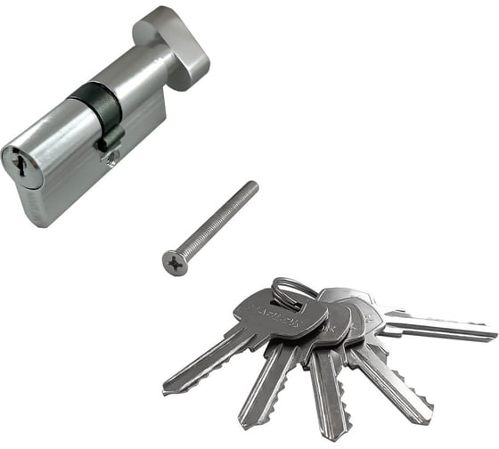 Изображение товара Цилиндр алюминиевый MARLOK ЦМВ 68 мм (50/LA02, 50/L76)-5К, английский ключ/вертушка, CP хром 014869