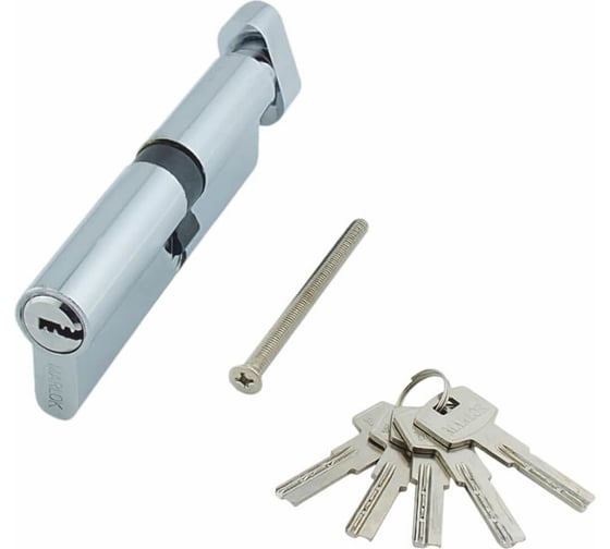 Изображение товара Цилиндр стальной Marlok ЦМВ 90(40В/50)-5К, перфорированный ключ/вертушка, СP хром 036108