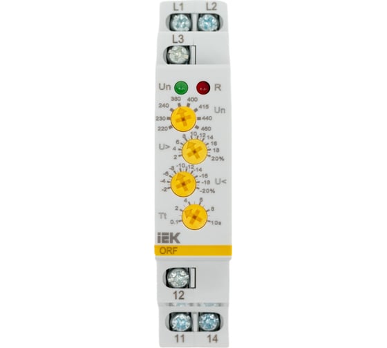 Изображение товара Реле фаз IEK ORF 04. 3фазы 220-460В AC ORF-04-220-460VAC