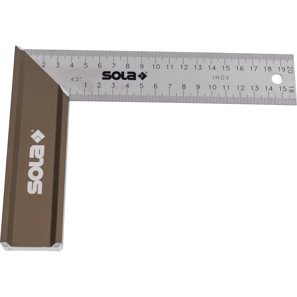 Изображение товара Угольник столярный SOLA из алюминия 200x145 мм