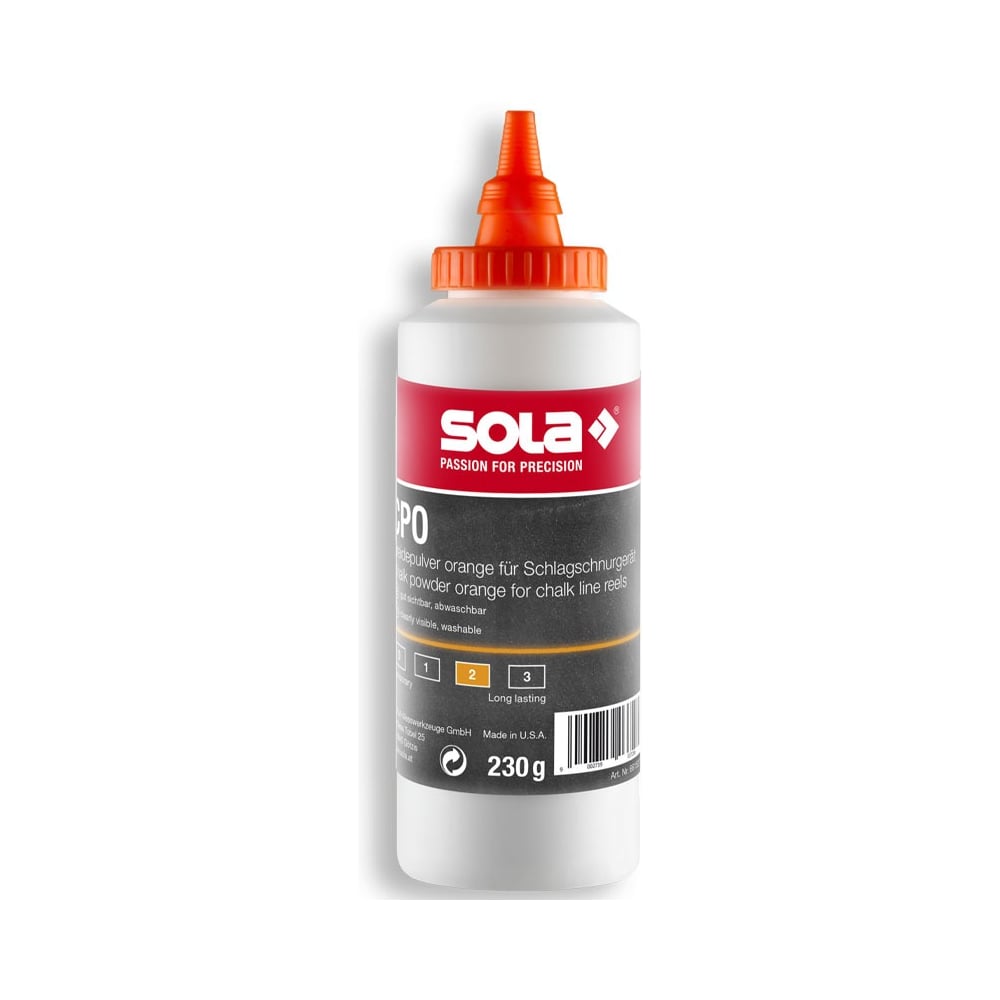 Изображение товара Порошок меловый SOLA оранжевый 230 г CPO 230 66152701