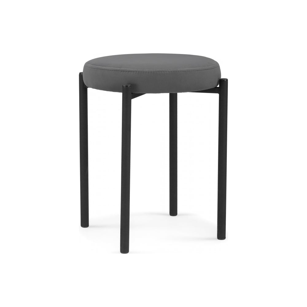 Изображение товара Табурет Woodville Кудо velutto 32 черный с мягким сиденьем и металлическим каркасом