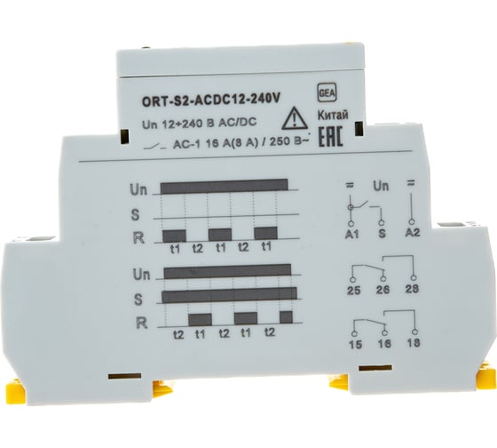 Изображение товара Циклическое реле IEK ORT 2 контакта 12-240В AC/DC ORT-S2-ACDC12-240V
