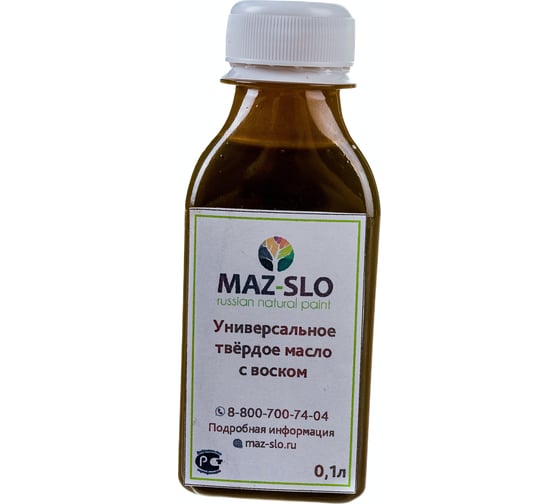 Изображение товара Твёрдое универсальное масло с воском MAZ-SLO цвет Орех 100 мл 8062307