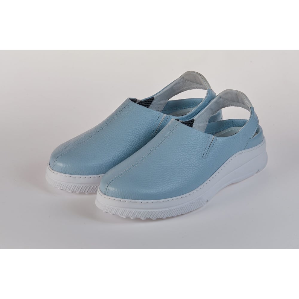 Изображение товара Женские сабо с ремешком AMPAR ARETA из натуральной кожи размер 41 серо-голубой