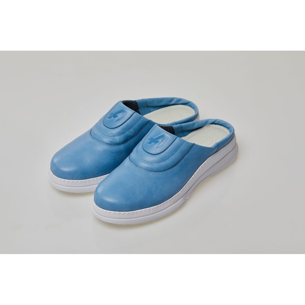 Изображение товара Женские сабо AMPAR GERA из натуральной кожи голубого цвета размер 39