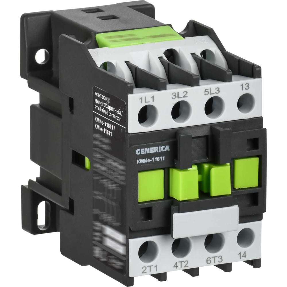 Изображение товара Контактор IEK КМИе-11811 18А 3Ф переменный ток монтаж DIN-рейка