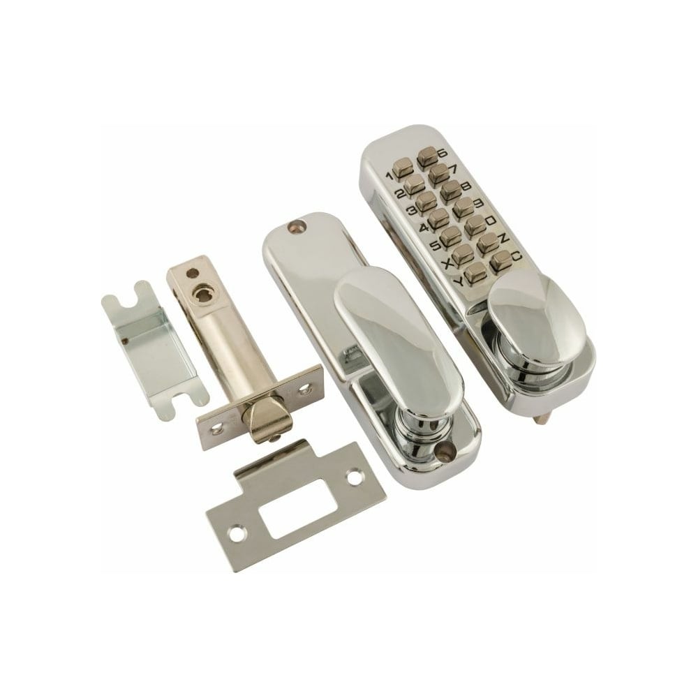 Изображение товара Кодовый замок НОРА-М 200 хром для дверей с автоматическим запиранием