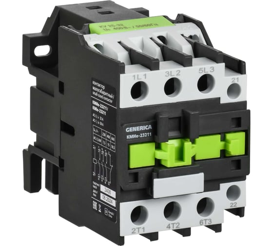 Изображение товара Контактор GENERICA КМИе-23211 32А 400В/АС3 1NC KKME21-032-400-01