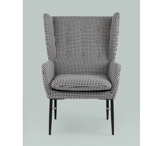 Изображение товара Кресло для гостиной Стул Груп Мэйден гусиная лапка, черно-белый QH-8318K HT11