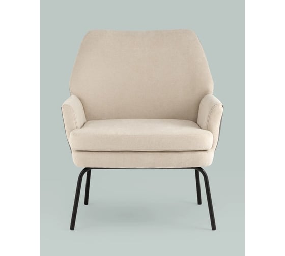 Изображение товара Кресло для гостиной Стул Груп Харви бежевый с серой экокожей QH-8312K 263-10+b XC309-8