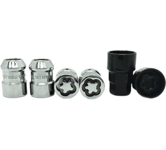 Изображение товара Комплект секретных гаек 4 шт, спец. ключ 2 тшт STARLEKS 726444(33)KK-2Key