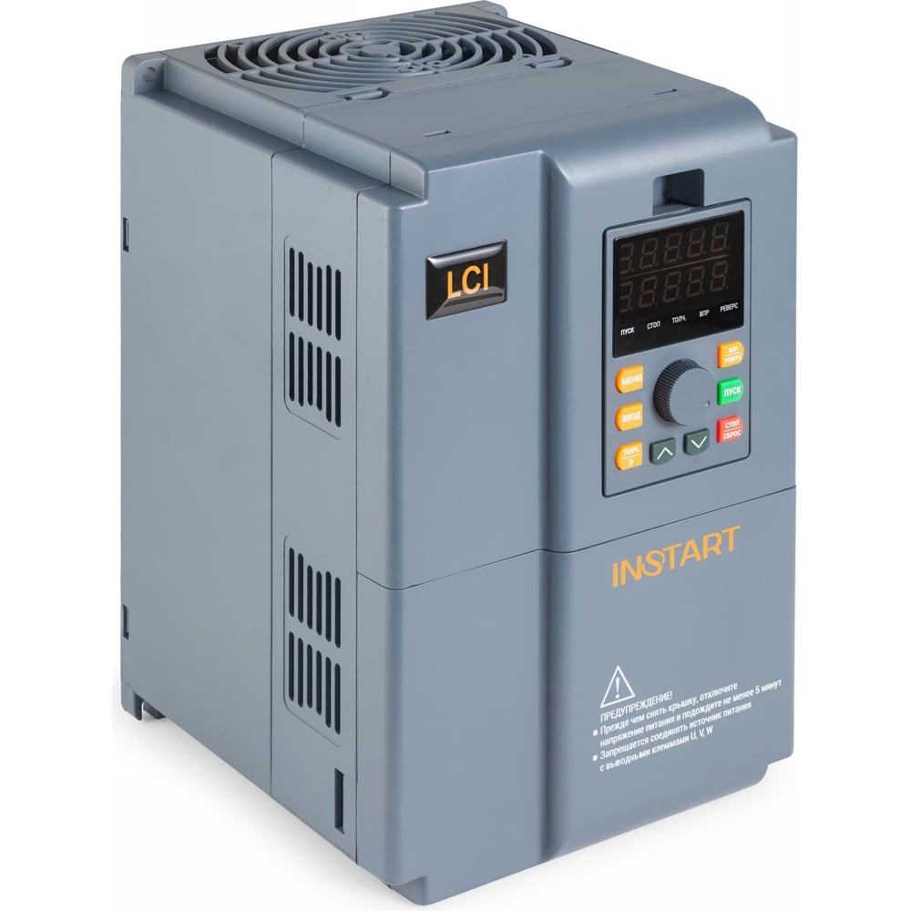 Изображение товара Преобразователь частоты INSTART LCI-G4.0-2B 4.0кВт, 15А, 1Ф, 198-253В, IP20, Modbus RTU, сьемная панель управления 00097500