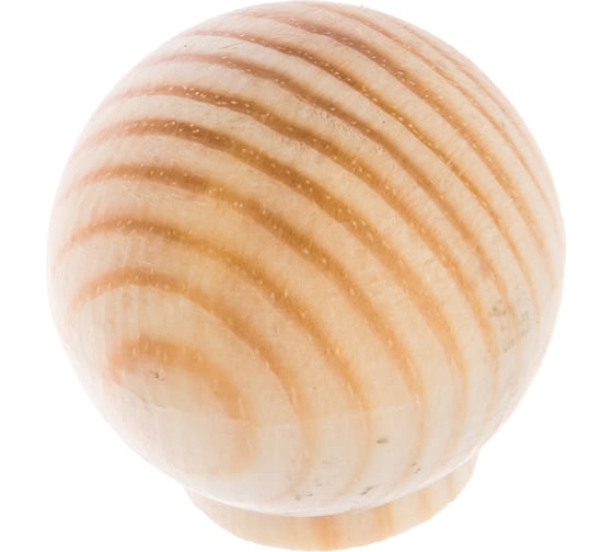 Изображение товара Ручка кнопка ЕВРОПАРТНЕР шар D35мм H37мм, дерево без покрытия 1шт. 0 1871 5