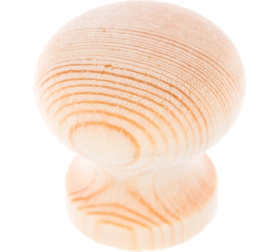 Изображение товара Ручка кнопка ЕВРОПАРТНЕР классика D28мм H28мм, дерево без покрытия 1шт. 0 1872 5