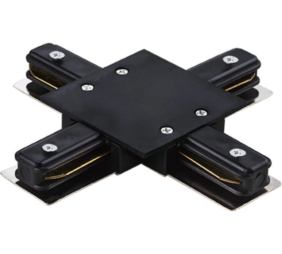 Изображение товара Соединитель X-образный однофазный для встраиваемых треков Lightstar BARRA  черный 501147