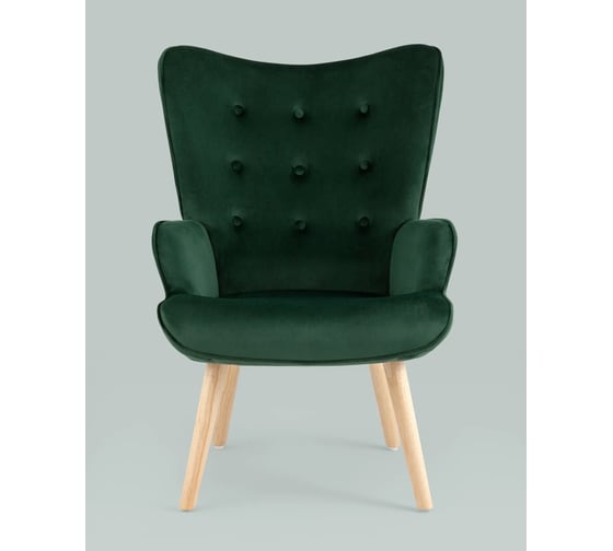Изображение товара Кресло для гостиной Стул Груп Хью велюр темно-зеленый QH-8901K HLR-57