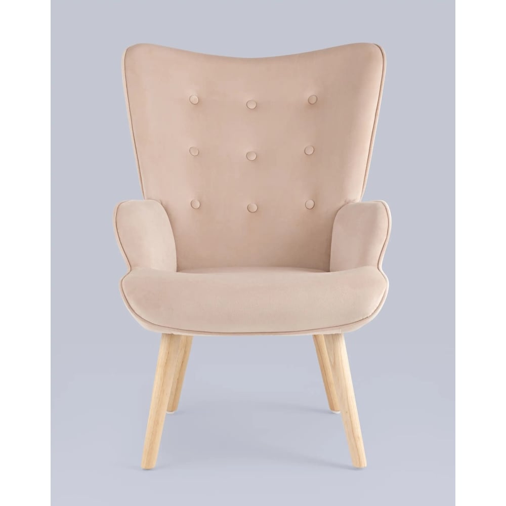 Изображение товара Кресло для гостиной Стул Груп Хью велюр бежевый QH-8901KP