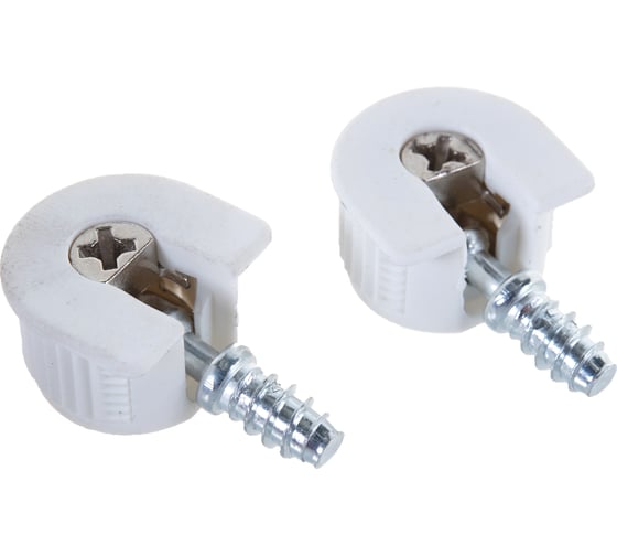 Изображение товара Штифт с еврорез. + эксцентрик ЕВРОПАРТНЕР усилен в пластиковом корпусе 16мм, белый 4шт. 6 0313 1
