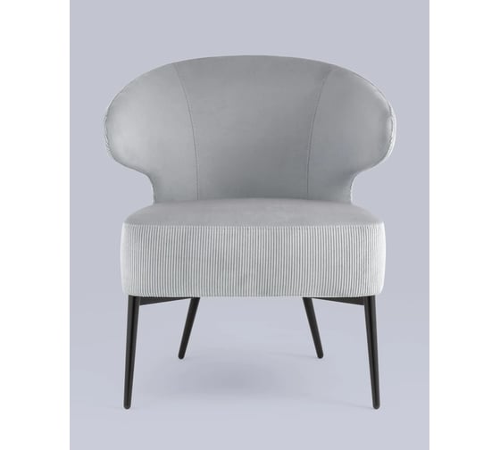 Изображение товара Кресло Стул Груп лаунж Royal Stripes велюр серый vd-royal-v994-vl12