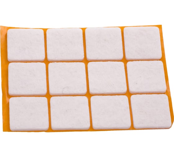 Изображение товара Подкладка ЕВРОПАРТНЕР фетр бел. 20*20 мм 12 шт. 6 9188 2