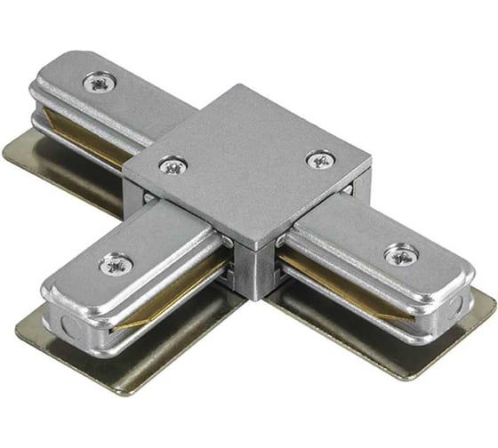 Изображение товара Соединитель трековый однофазный Lightstar BARRA T-образный серый 502139