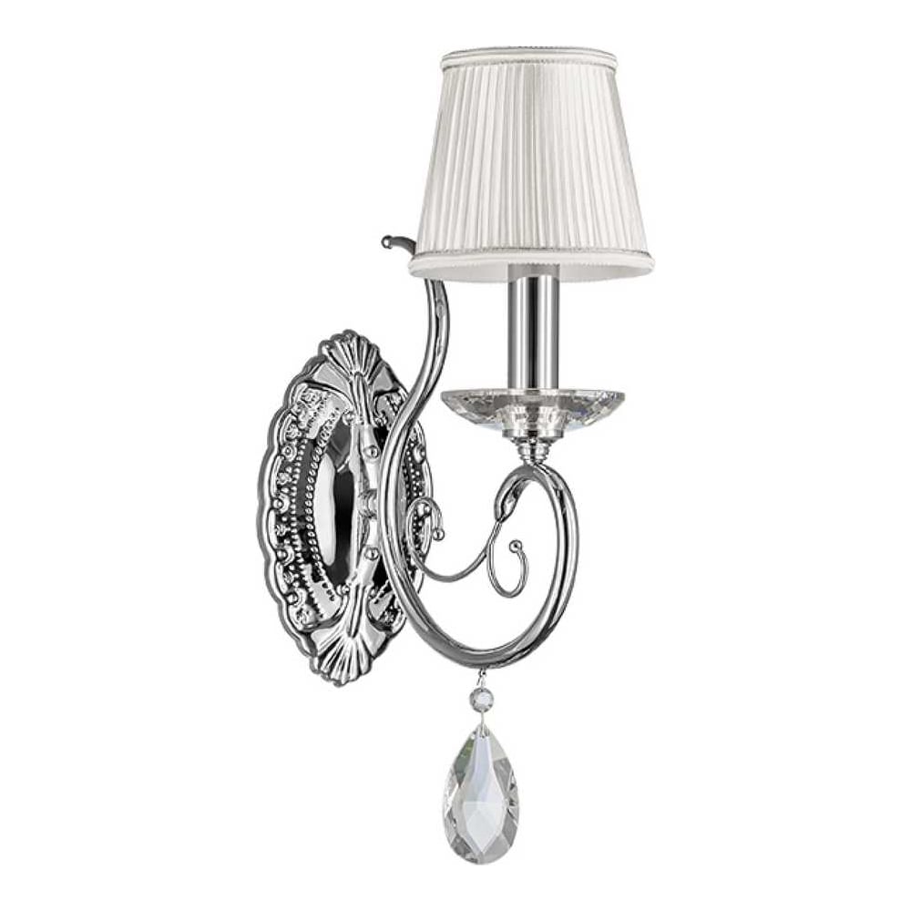 Изображение товара Бра Lightstar RICERCO 1х40W E14 хром с тканевым плафоном арт-деко