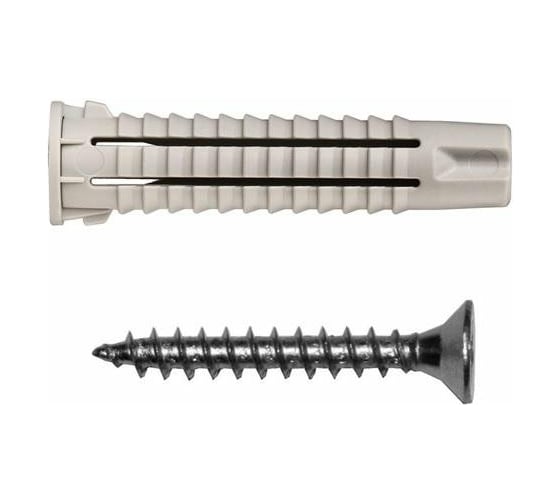 Изображение товара Универсальный нейлоновый дюбель ЕВРОПАРТНЕР PDU N 5х25 с шурупом 3,5х30 Zn 30 шт. 1 0477 1