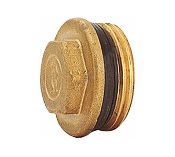 Изображение товара Пробка латунь Giacomini R592D 3/4 НР с герметичной прокладкой для коллектора R592DY004 040-0173