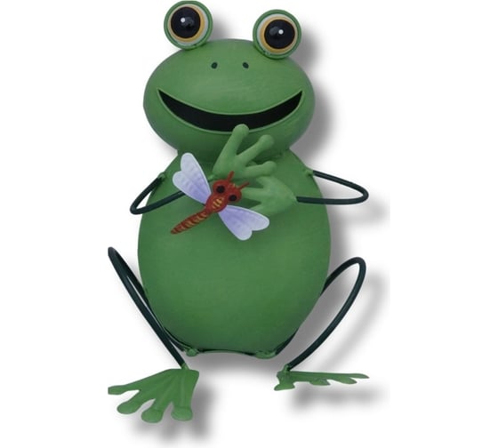 Изображение товара Садовая фигурка для дачи и сада KlestO Лягушка и стрекоза высота - 26 см Z27065