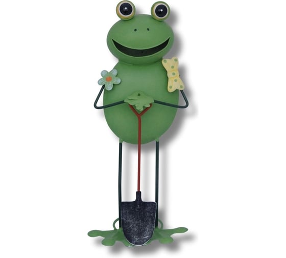 Изображение товара Садовая фигурка для дачи и сада KlestO Лягушка с лопатой, вариант 1, высота 45 см Z26407
