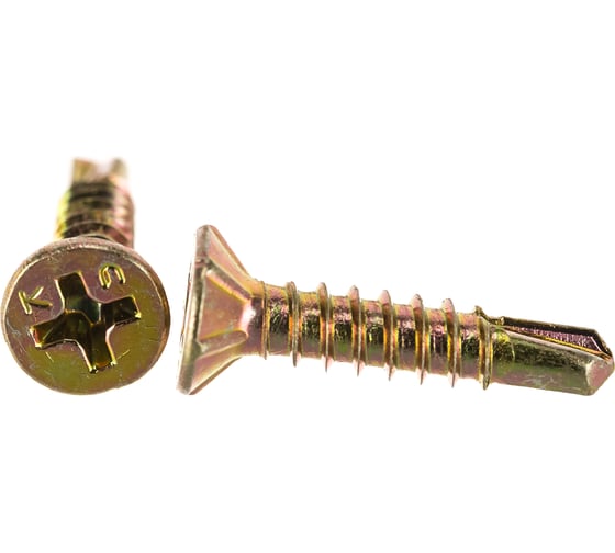 Изображение товара Оконный саморез с буром ЕВРОПАРТНЕР желтый цинк 3,9х19 120шт. 14 3919 7