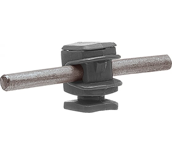 Изображение товара Держатель проводника круглого EZETEK 6-8 мм серый, высота 16 мм, пластик, упаковка 5шт 91002/5