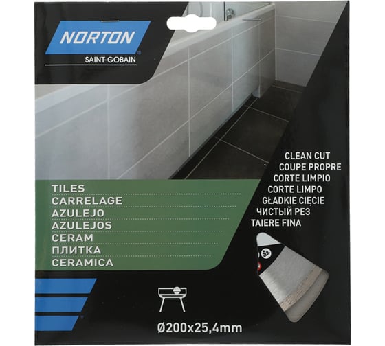 Изображение товара Алмазный диск 200x25.4 мм для плиткорезов NORTON 70184602159
