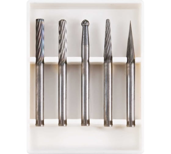 Изображение товара Шарошки твердосплавные (5 шт; хвостовик 3 мм) FIT HQ 36601