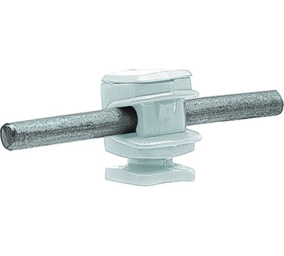 Изображение товара Держатель проводника круглого EZETEK 6-8 мм белый, высота 16 мм, пластик, упаковка 5шт 91007/5