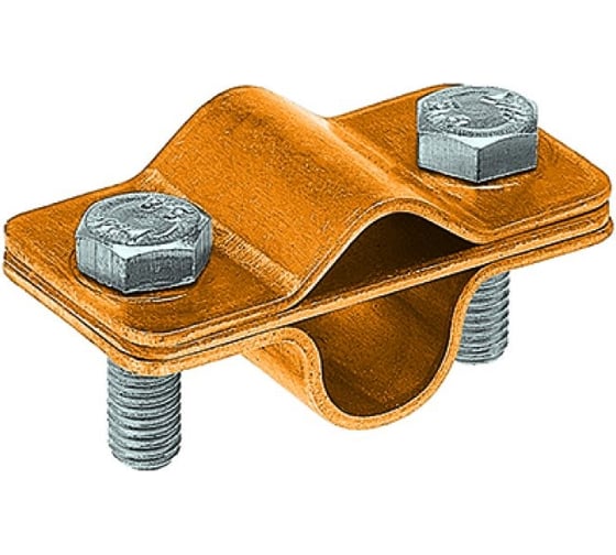 Изображение товара Зажим соединительный EZETEK пруток — стержень 16 мм параллельный, латунь, упаковка 5шт 90553/5