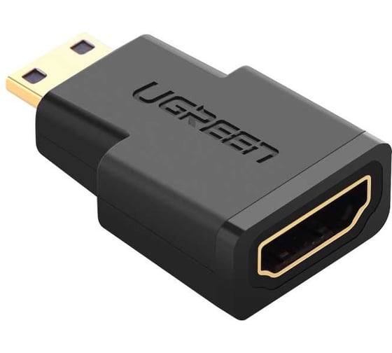 Изображение товара Адаптер Ugreen (20101) Mini HDMI Male to HDMI Female Adapter. Цвет черный 20101_
